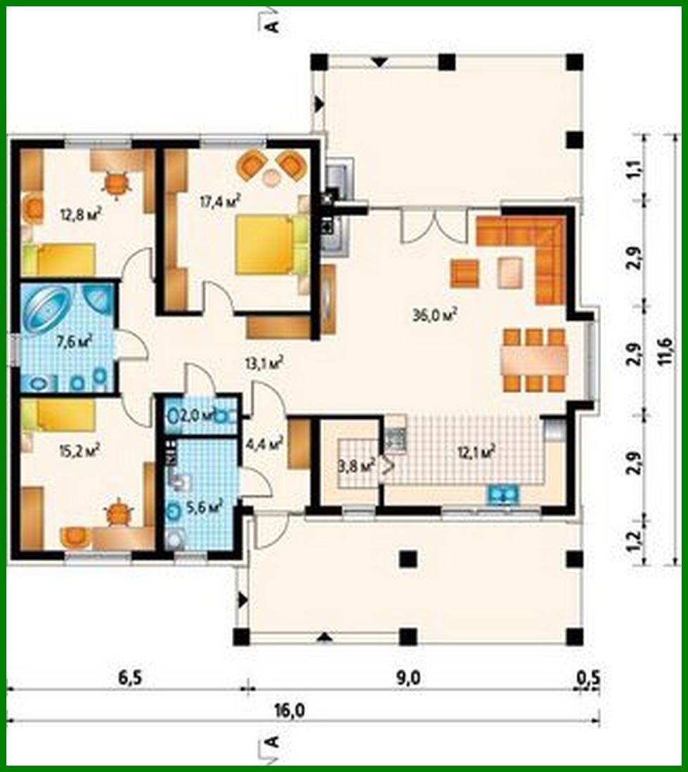 Visualization gallery - One-story nice Mediterranean-style cottage