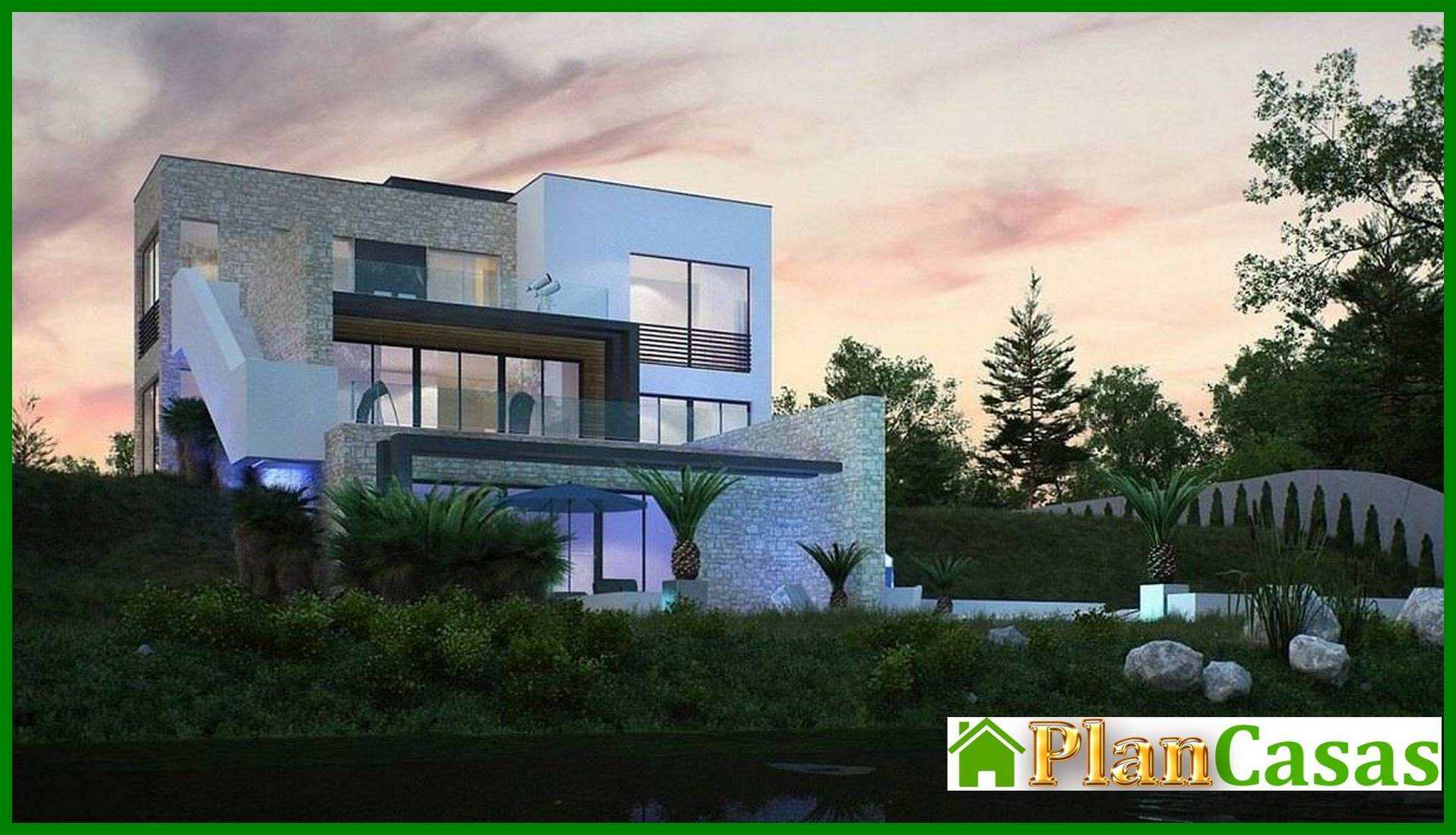 Visualization gallery - Small cottage for a sloping plot