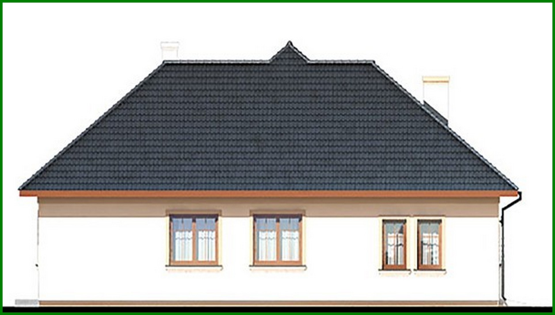 Visualization gallery - The project of a one-story residential building with a spacious seating area