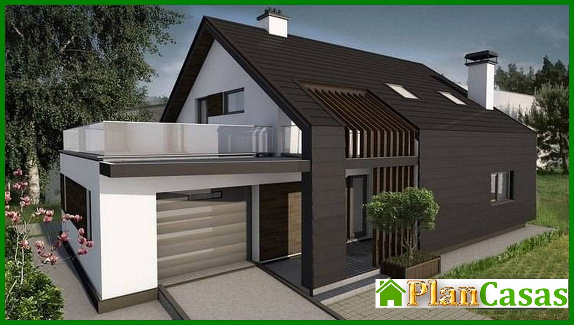 Spacious attic 4-bedroom apartment building house plan