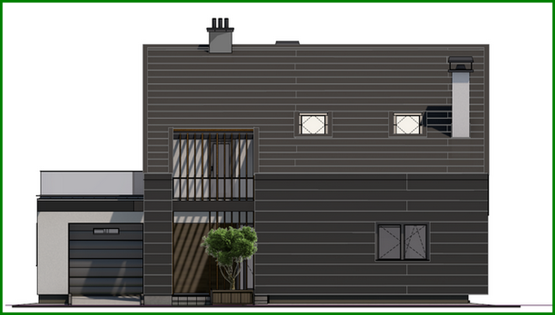 Visualization gallery - Spacious attic 4-bedroom apartment building