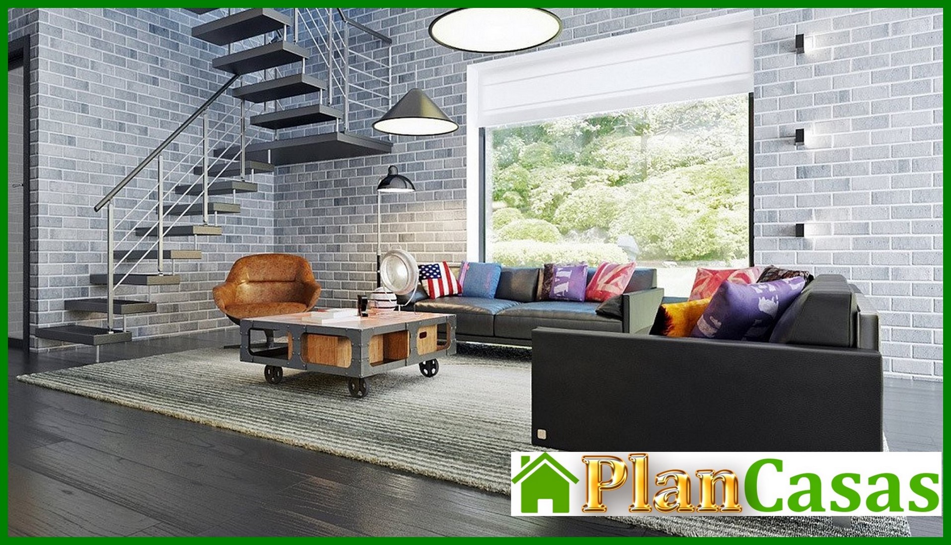Visualization gallery - Project of a modern house with a frontal living room