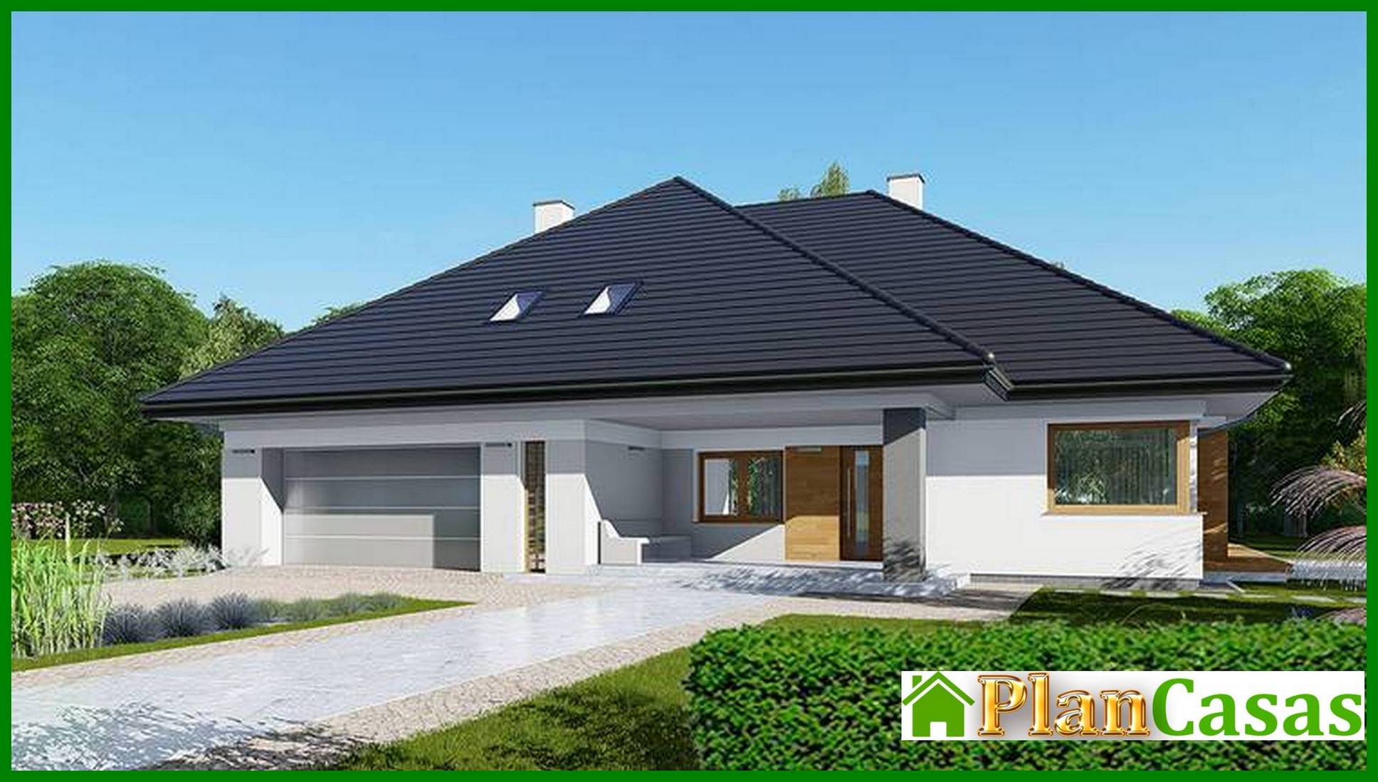 One-floor Four-Bedroom Cottage house plan