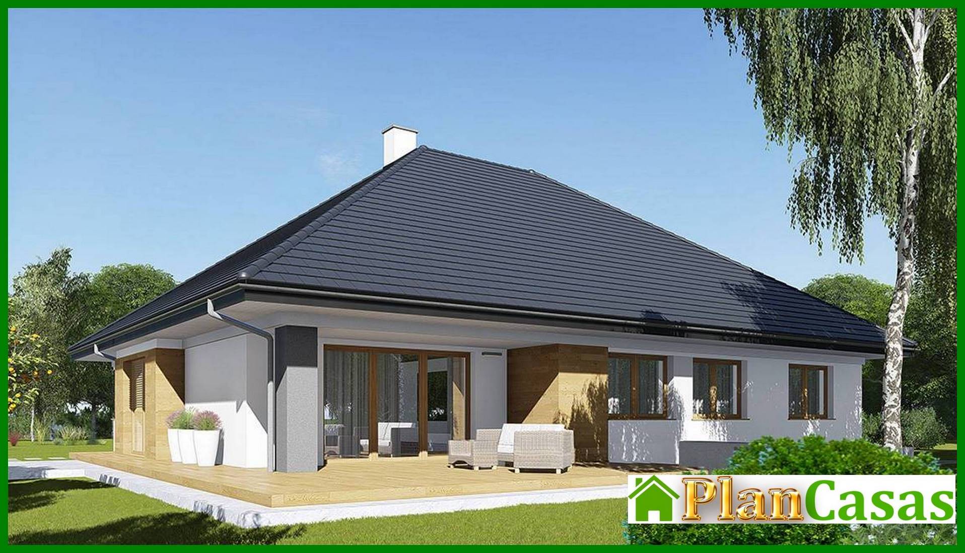 Visualization gallery - One-floor Four-Bedroom Cottage