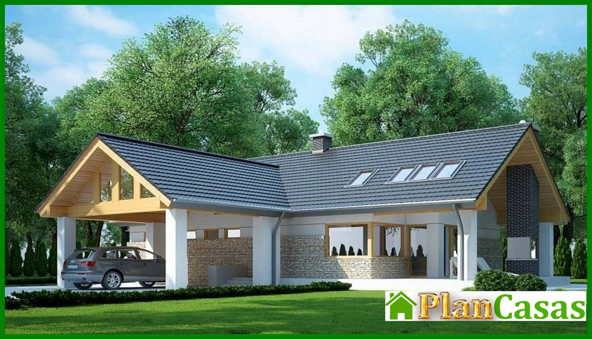 Visualization gallery - Beautiful apartment building with an unusual garage solution