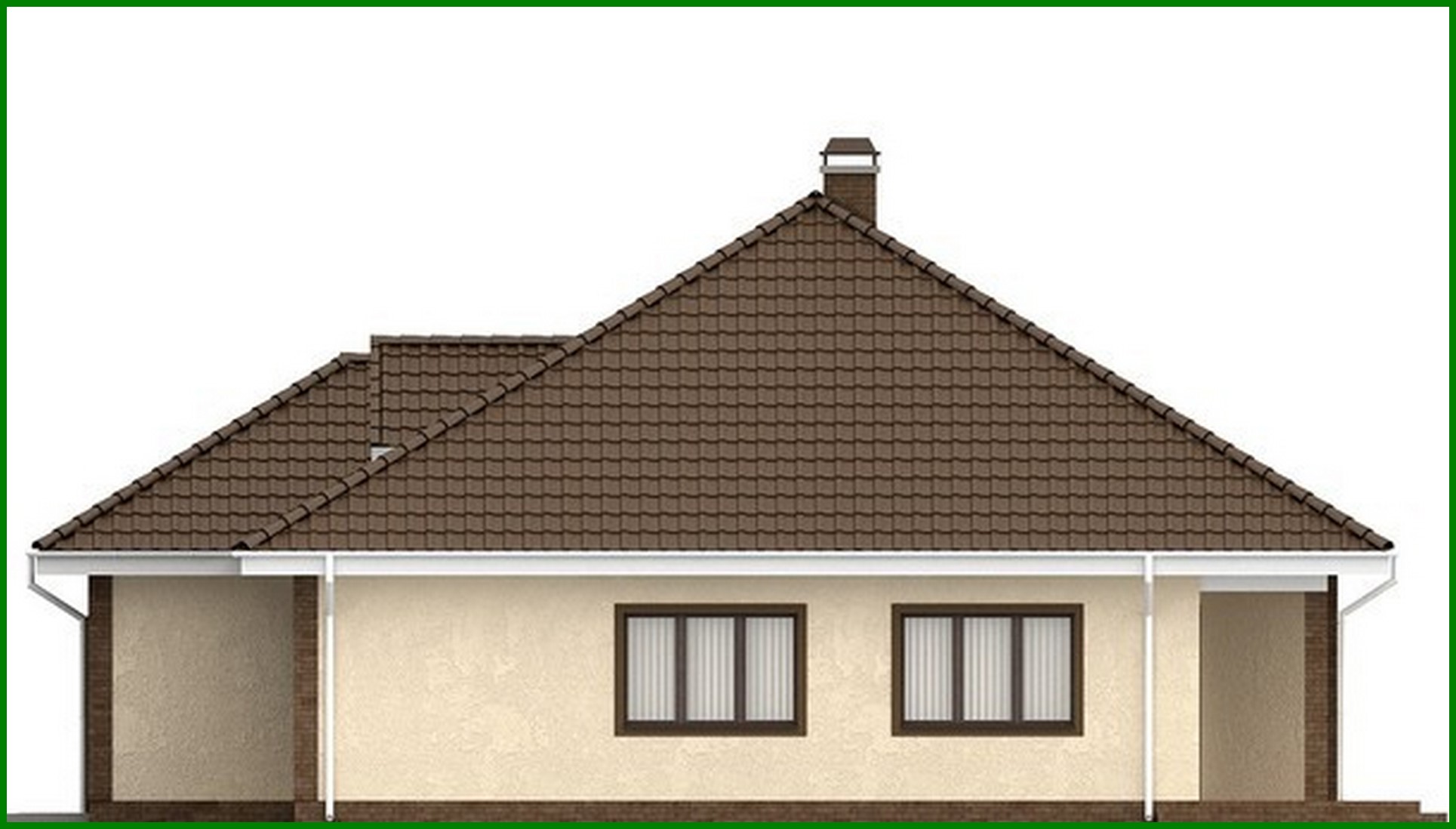 Visualization gallery - House project with frontal garage for two cars