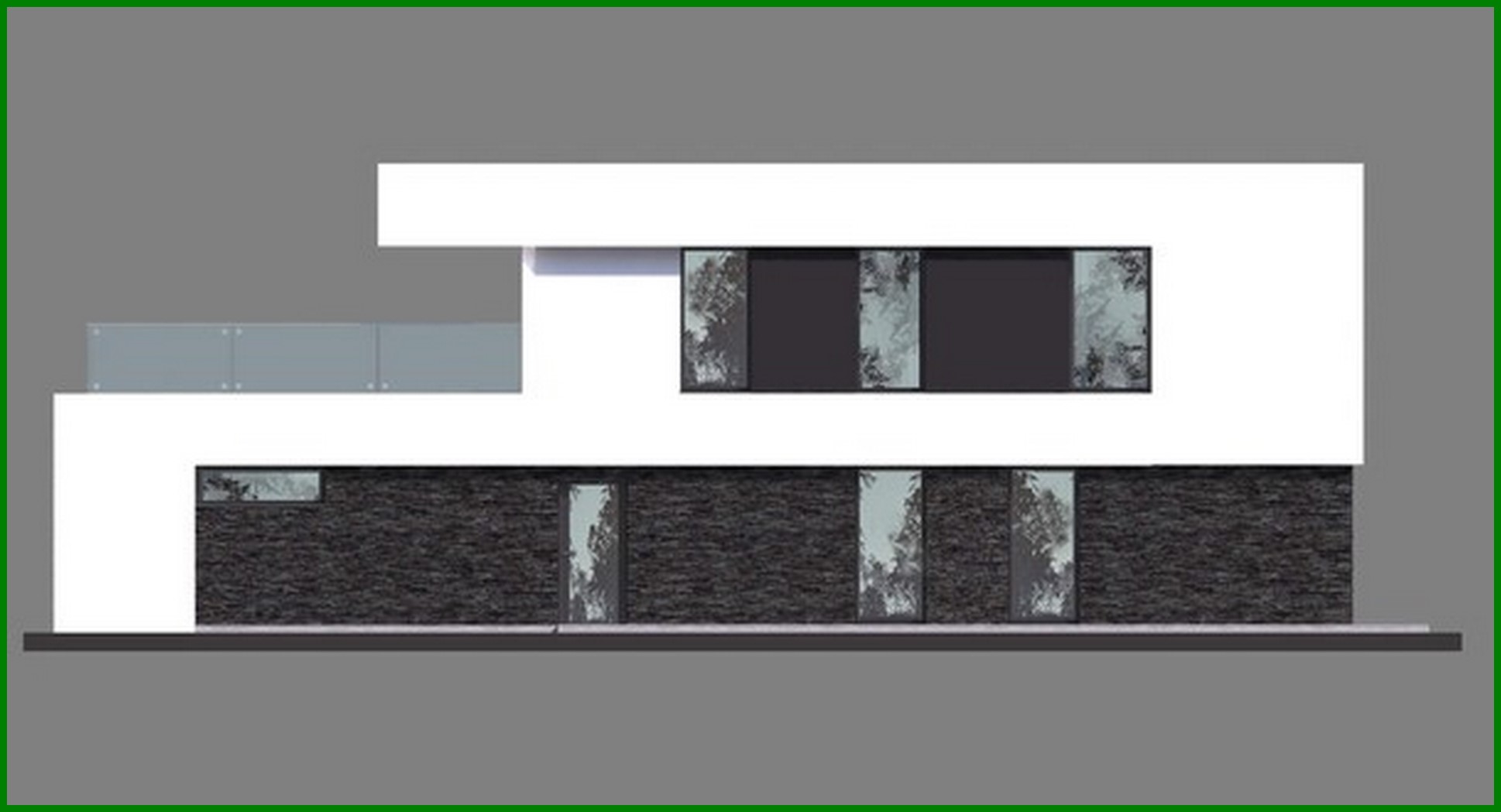 Visualization gallery - Beautiful project of a two-story house in the style of minimalism