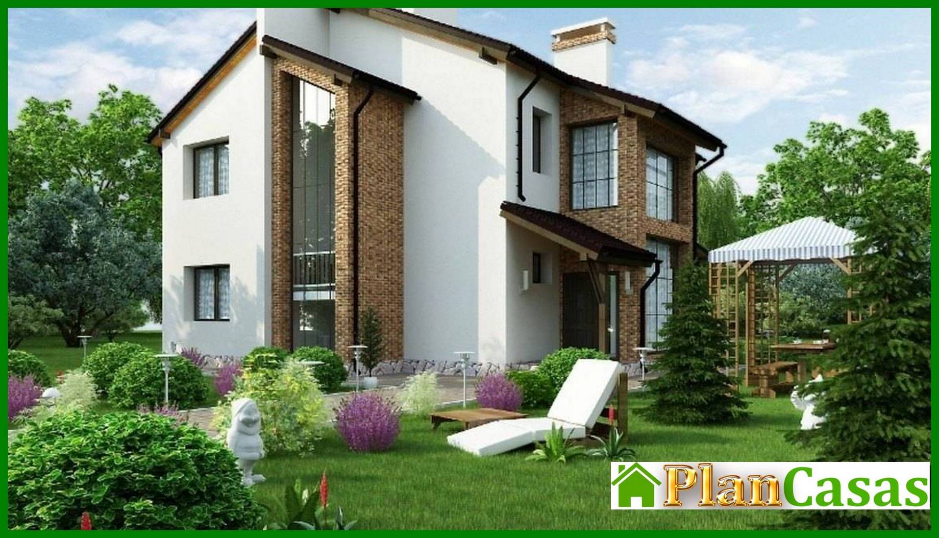 Visualization gallery - Two-storey bright house with an unusual roof