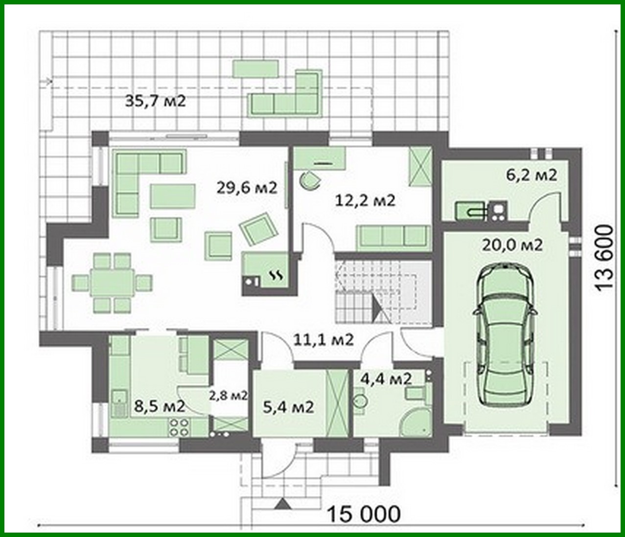 Visualization gallery - A delightful house building with wooden columns