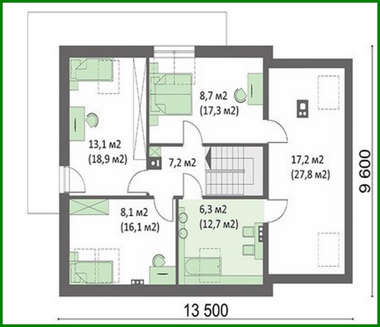 Visualization gallery - A delightful house building with wooden columns