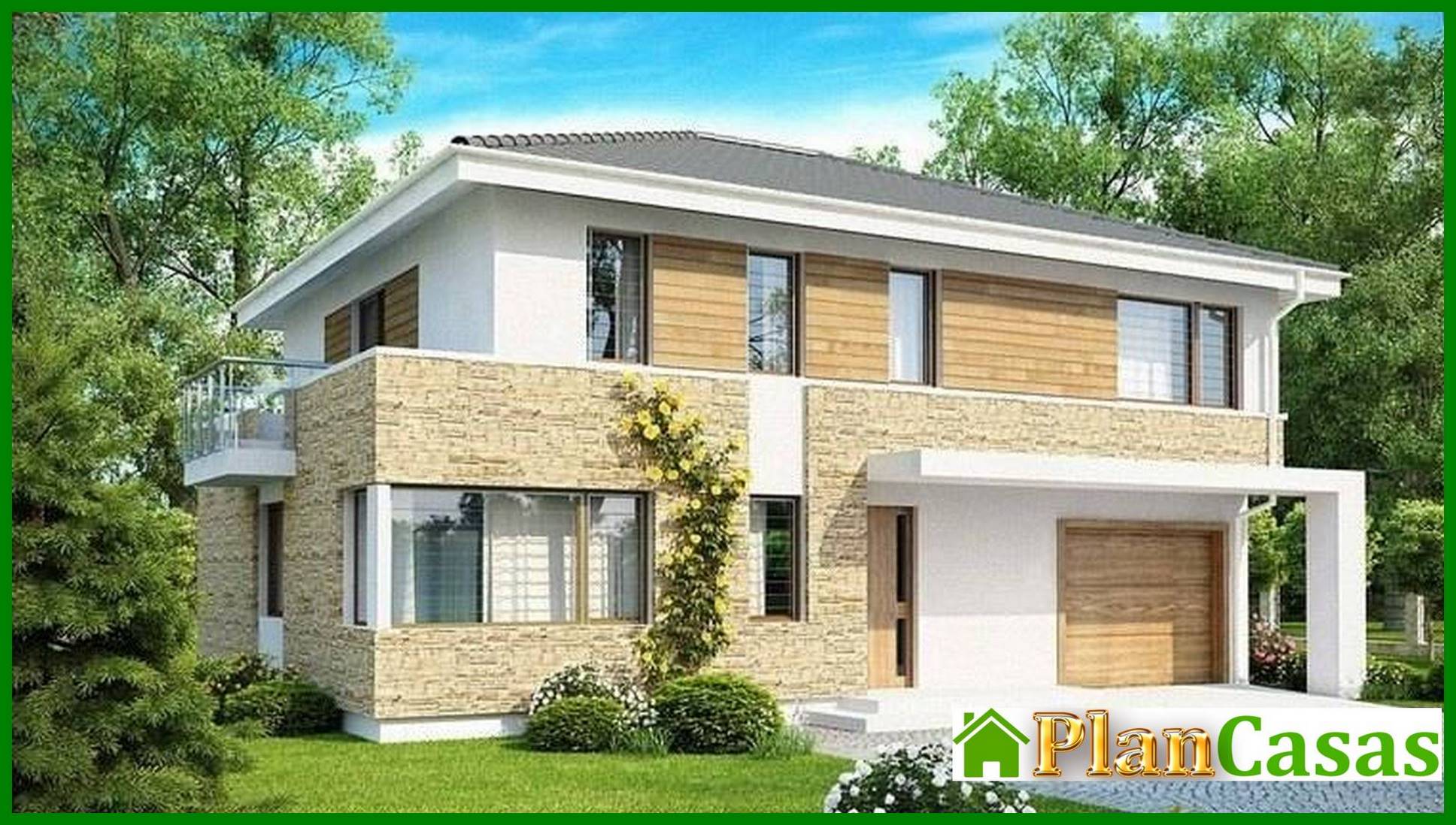 The project of a modern two-story cottage house plan