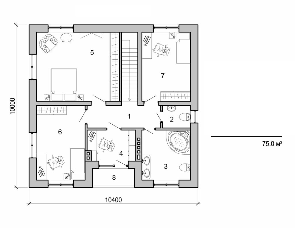 Visualization gallery - Two storey cottage