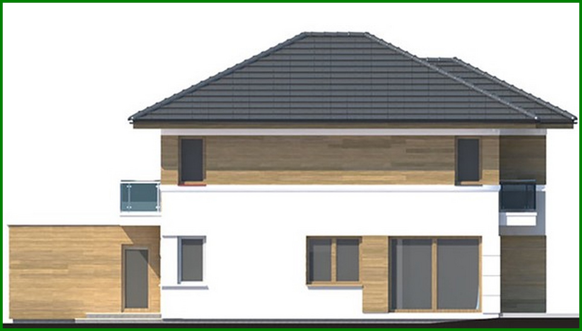 Visualization gallery - Modern house with three bedroom on the second floor