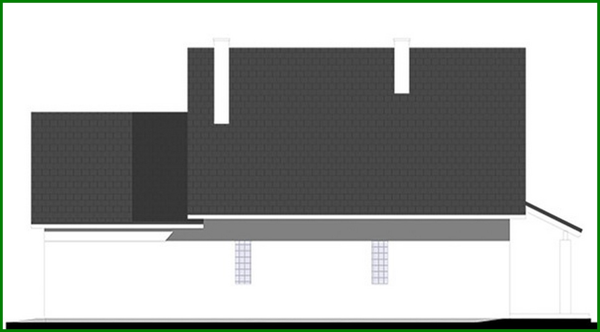 Visualization gallery - Residential building with a spacious garage and three bedrooms