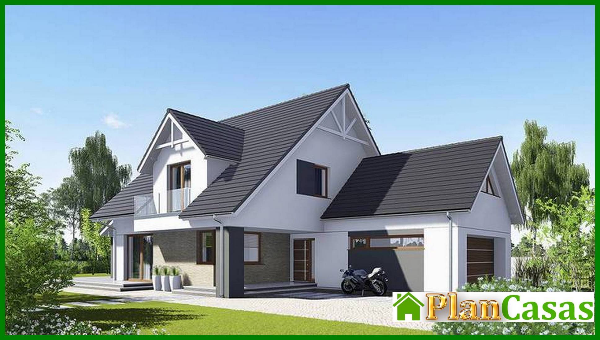 Visualization gallery - Beautiful two-story house with a garage for two cars