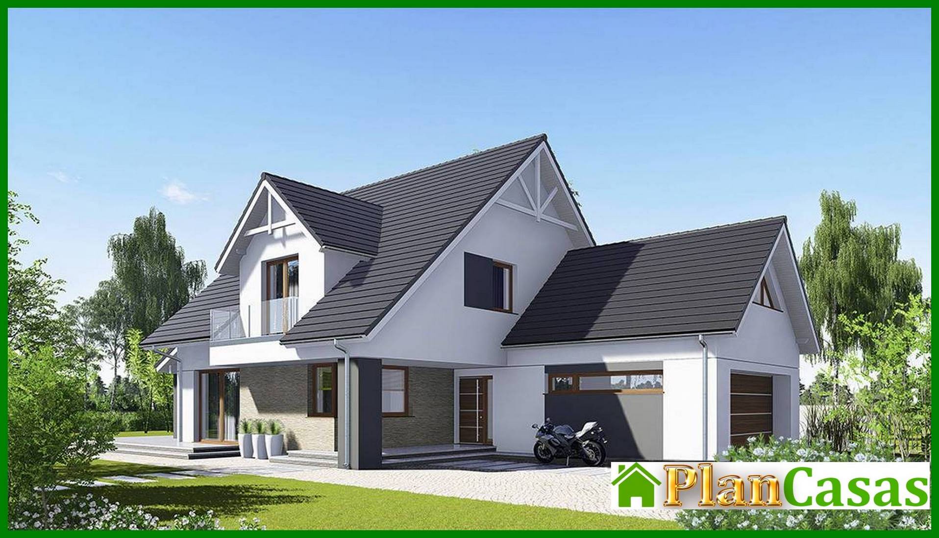 Visualization gallery - Beautiful two-story house with a garage for two cars