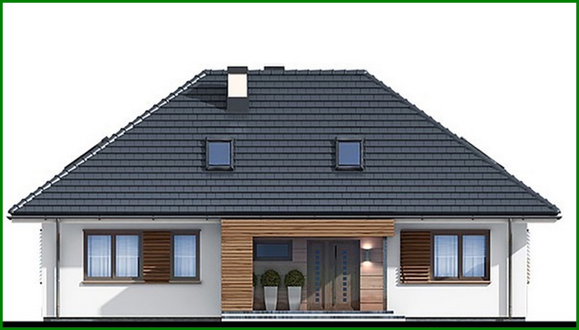 Visualization gallery - Beautiful house building with a spacious living room