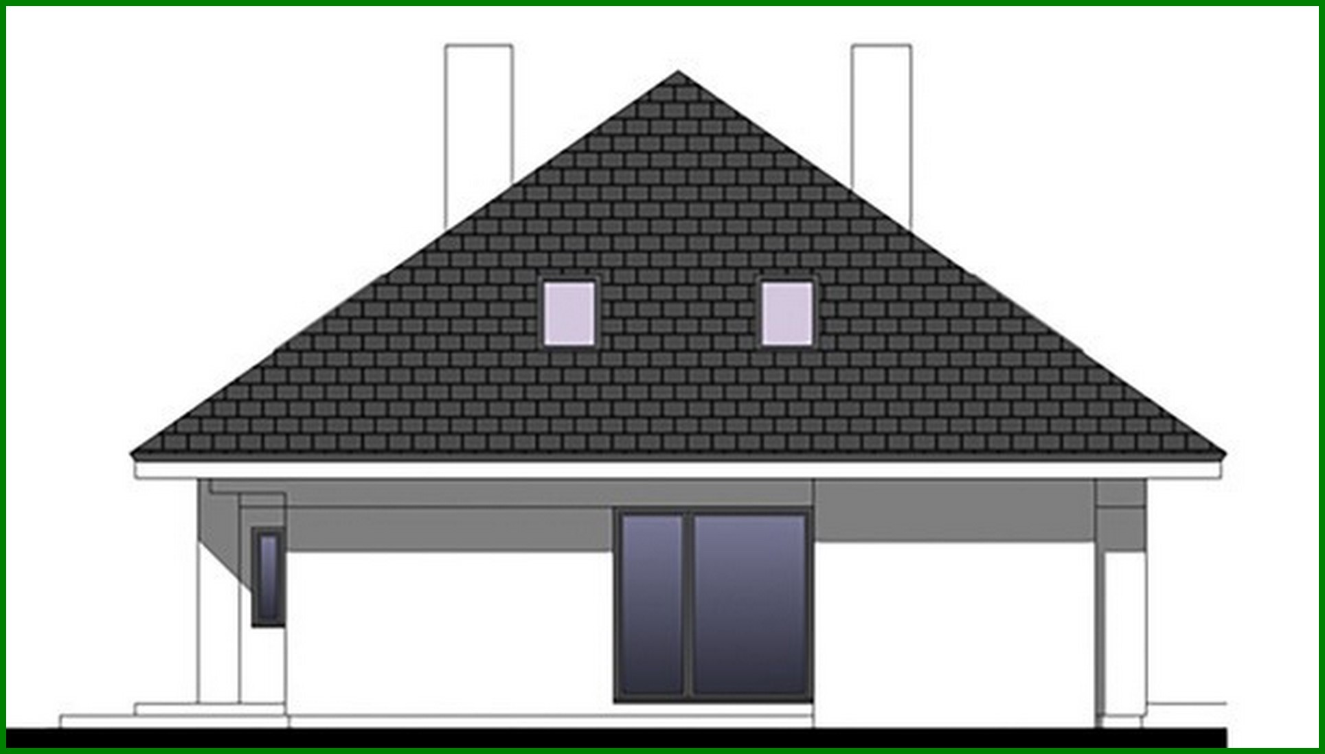 Visualization gallery - Five-bedroom apartment building with a spacious garage