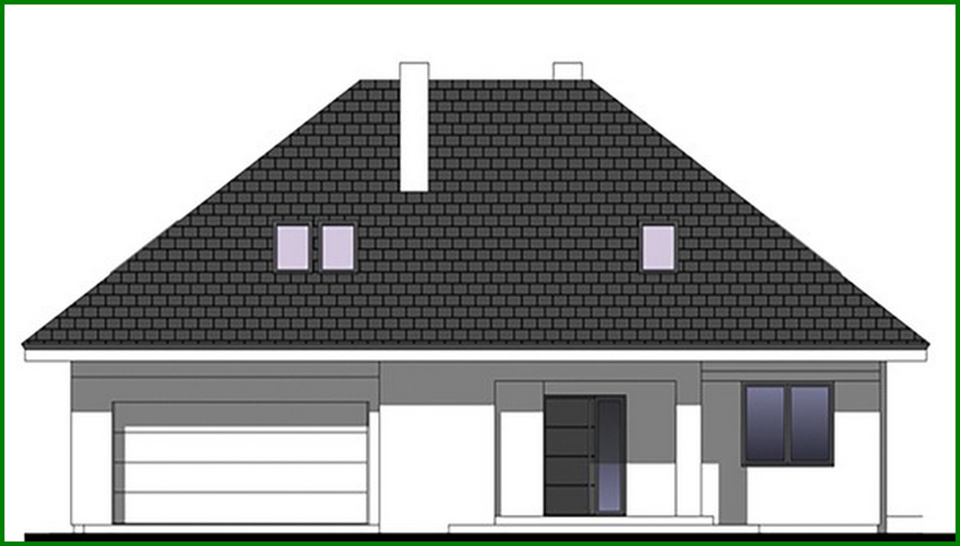 Visualization gallery - Five-bedroom apartment building with a spacious garage