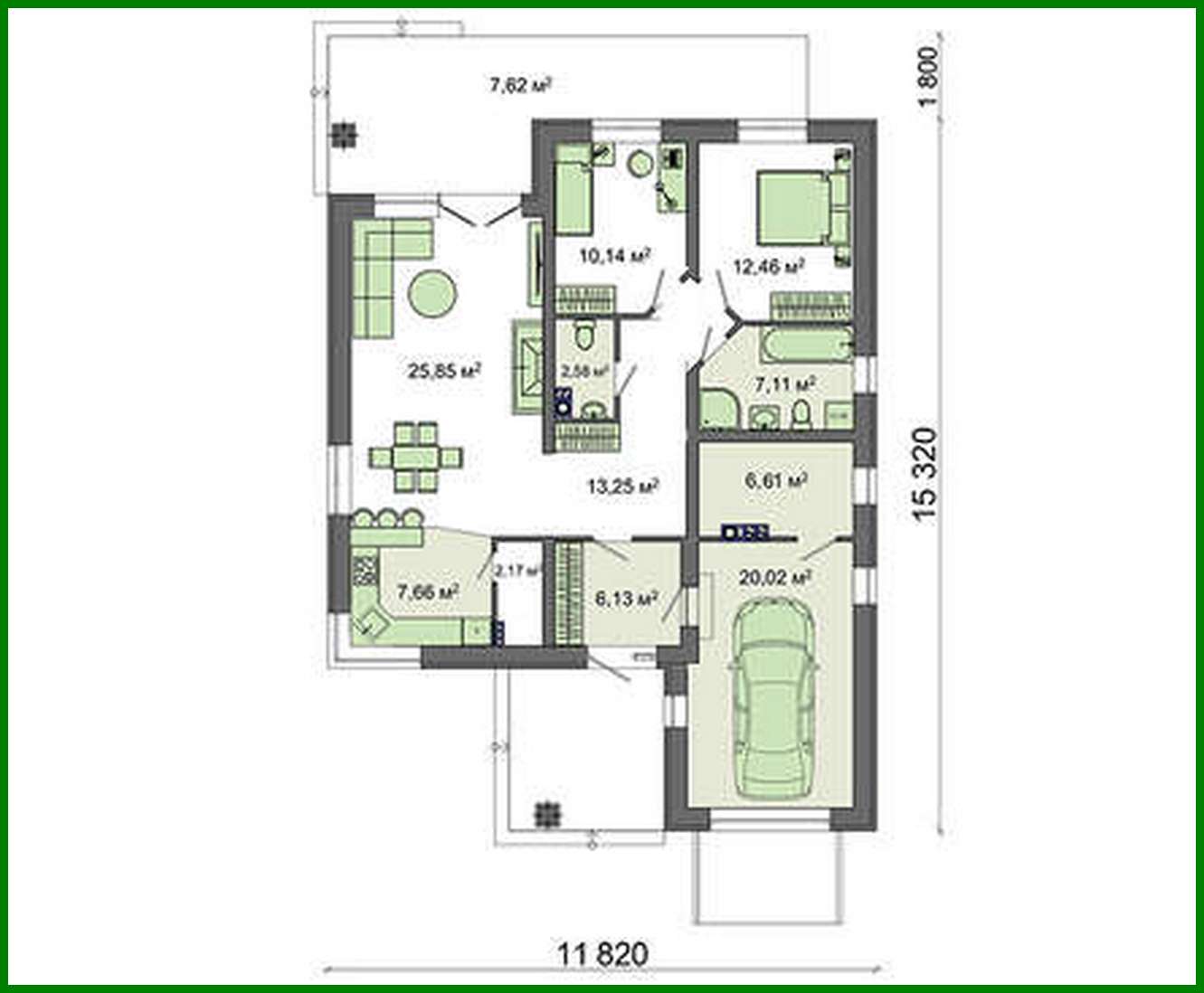 Visualization gallery - Beautiful house for a suburban residential area of 60 squares