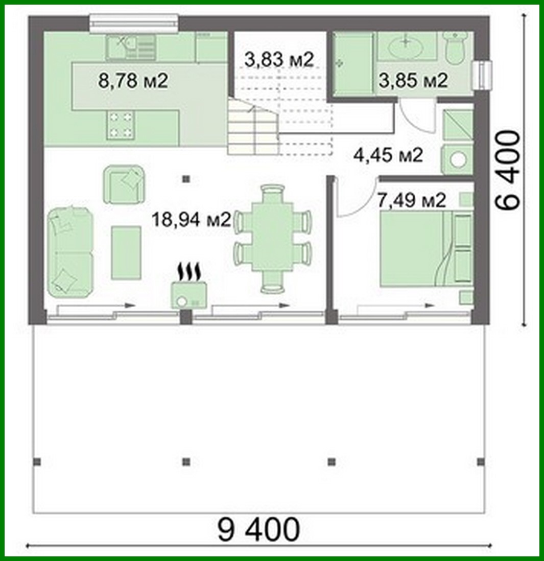 Visualization gallery - Country house decorated with wood