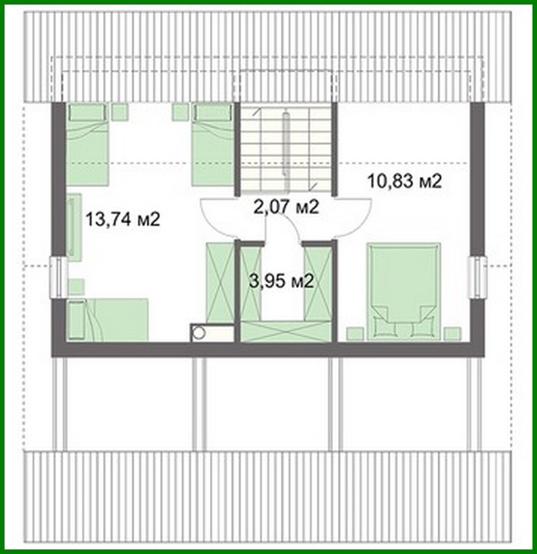 Visualization gallery - Country house decorated with wood