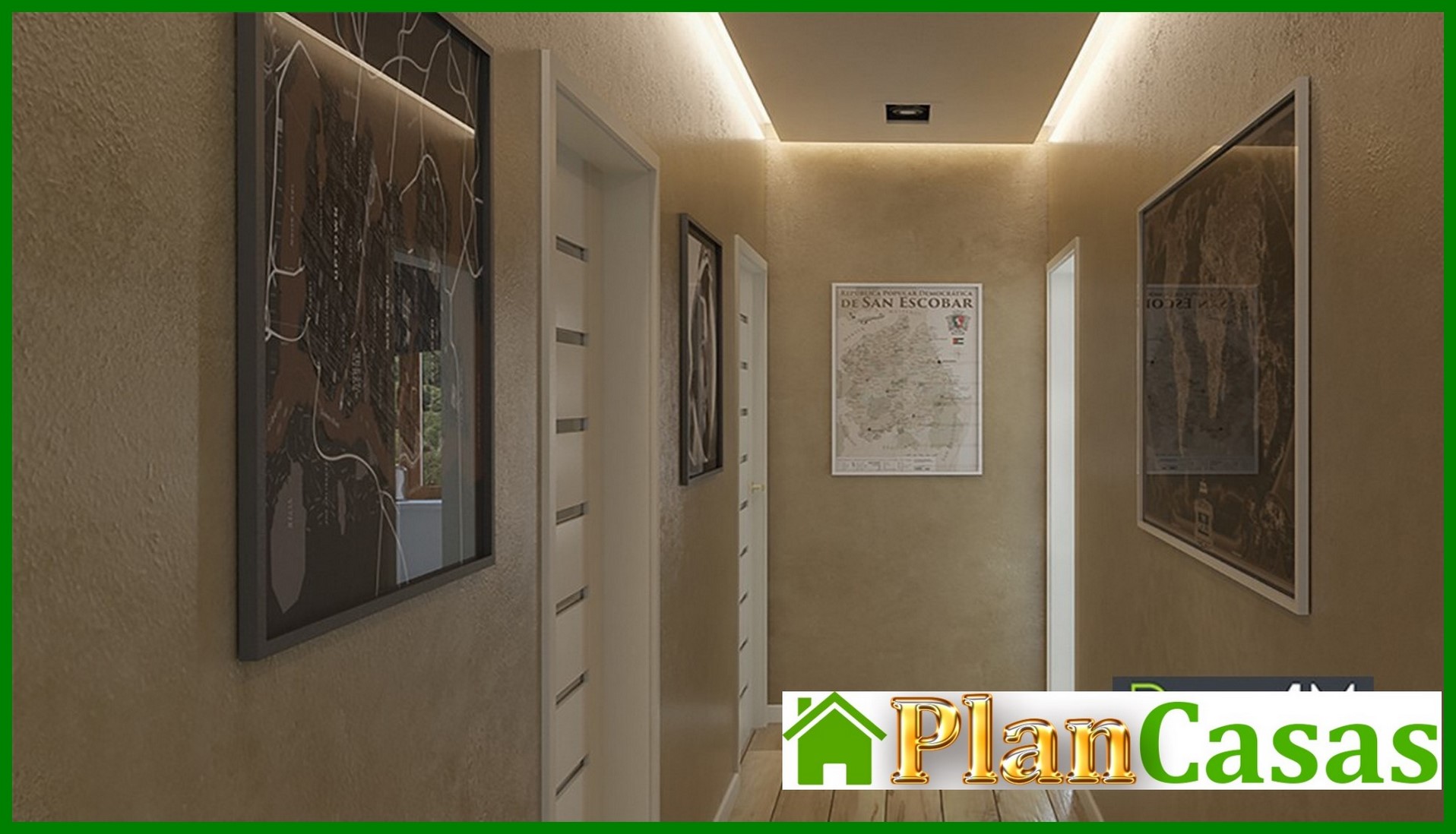 Visualization gallery - Modern house with an attic and a garage