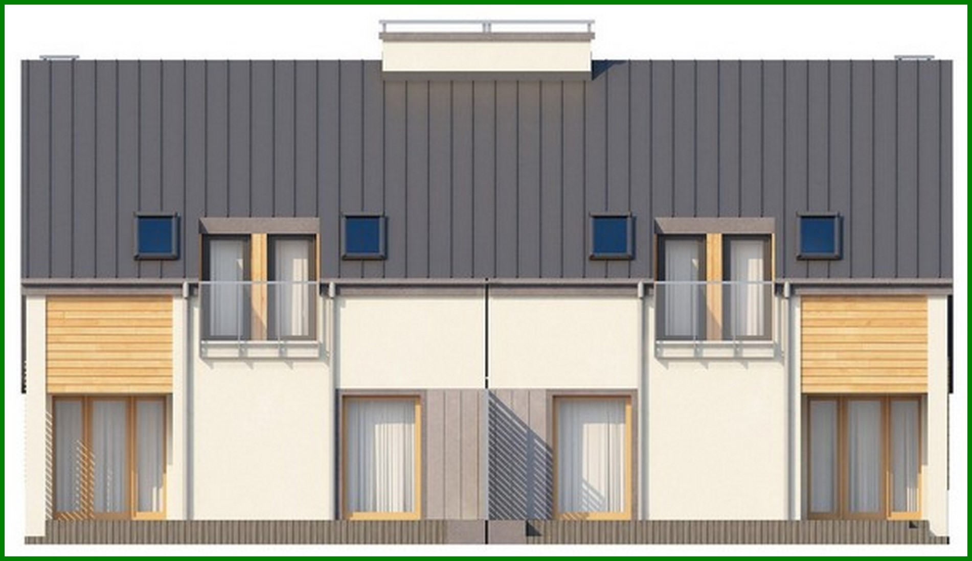 Visualization gallery - The project of an inexpensive cottage for two families