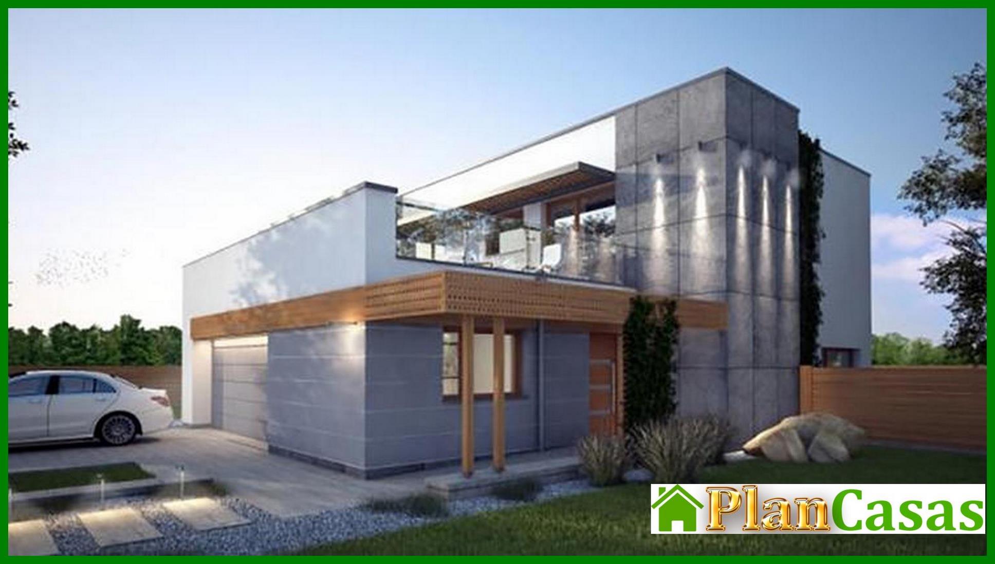 The project of a magnificent house with a luxury garage and balcony house plan