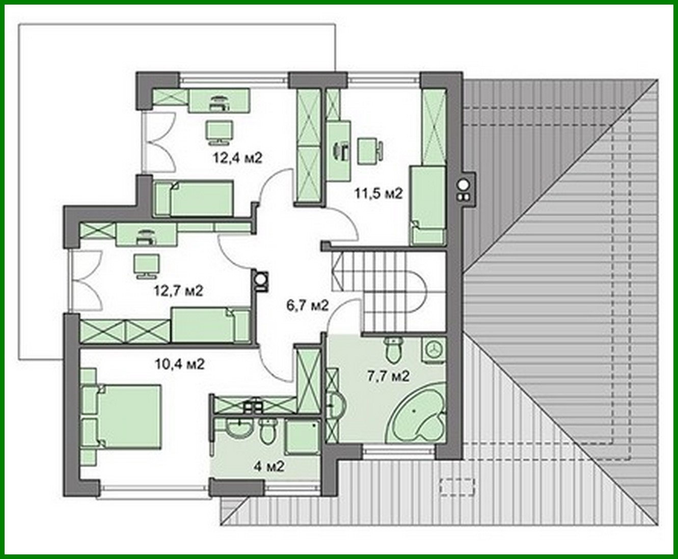 Visualization gallery - Beautiful two-story five-bedroom mansion