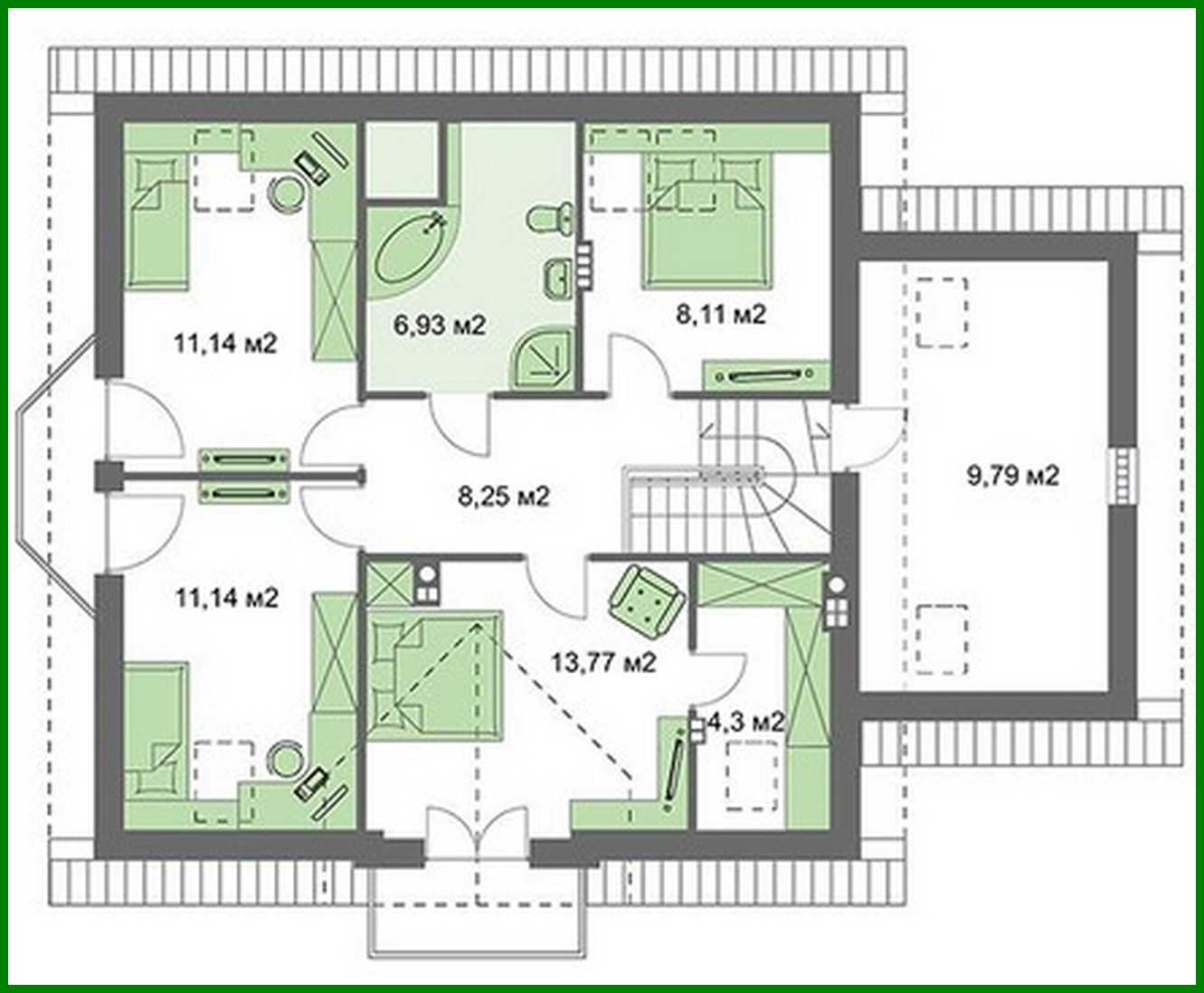 Visualization gallery - Luxury country house with bay window