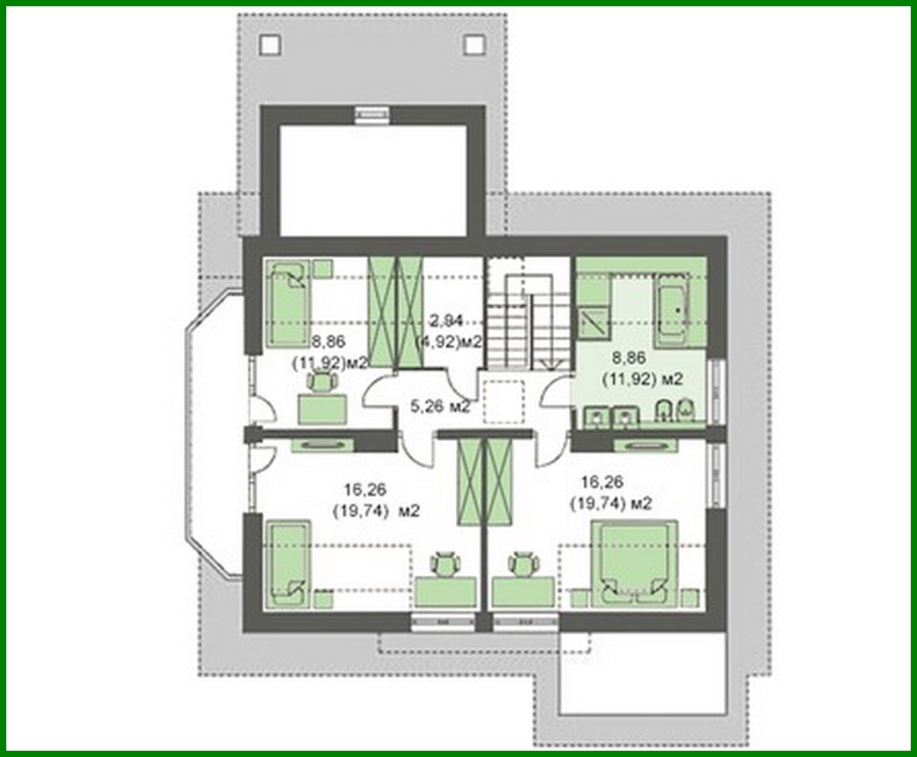 Visualization gallery - Classic two-story house with a garage