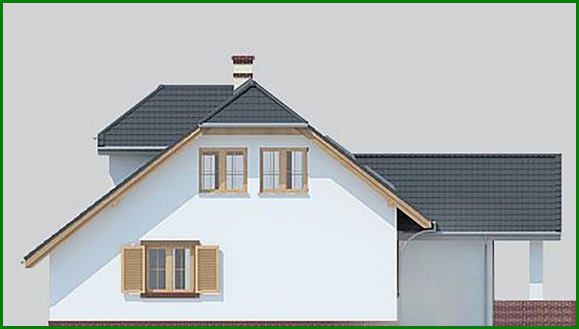 Visualization gallery - Classic two-story house with a garage