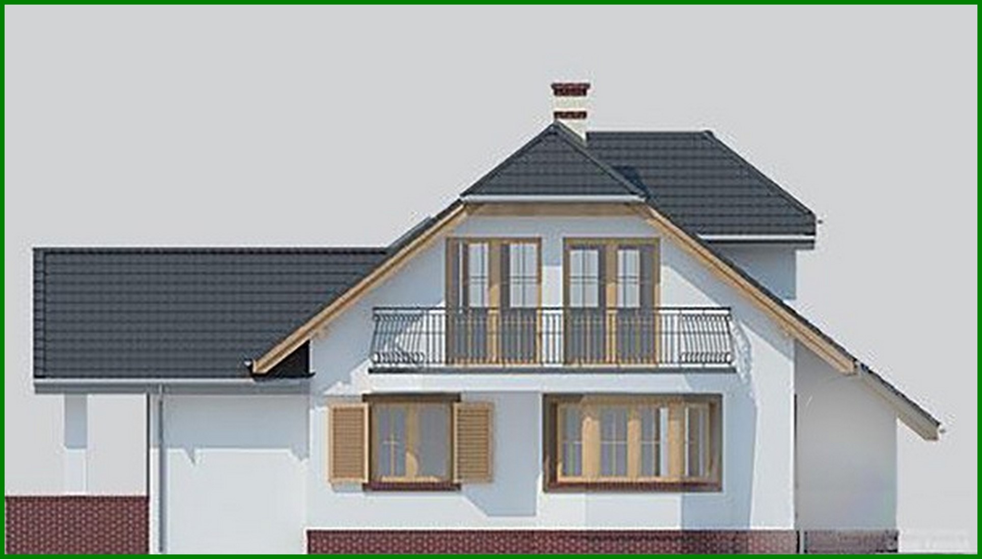 Visualization gallery - Classic two-story house with a garage