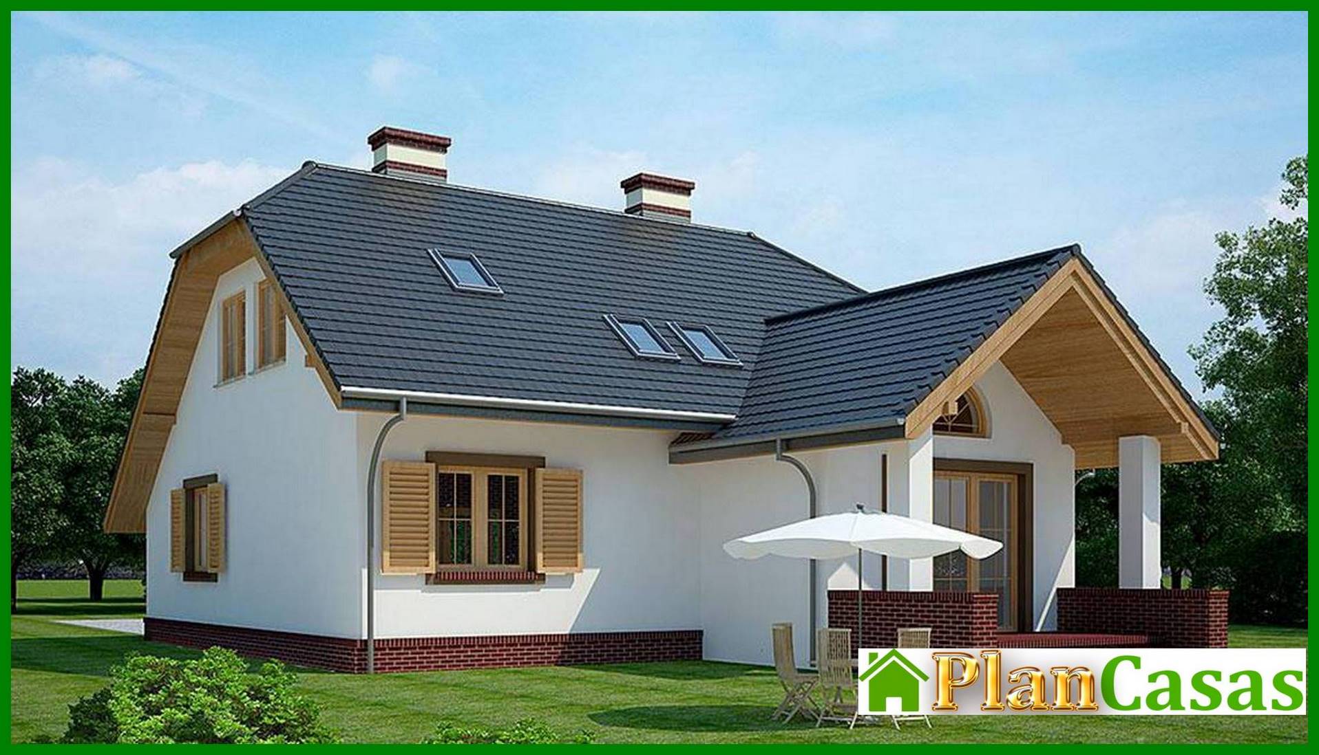 Visualization gallery - Classic two-story house with a garage