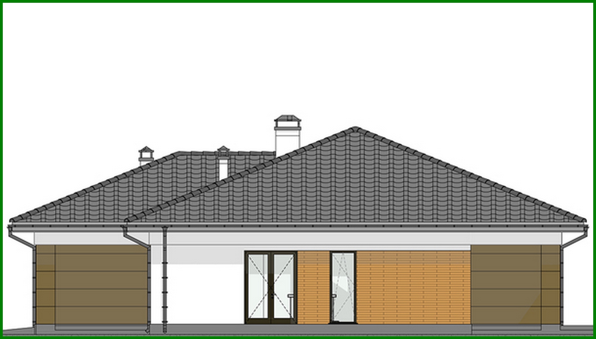 Visualization gallery - Project of a one-story residential building with a large terrace