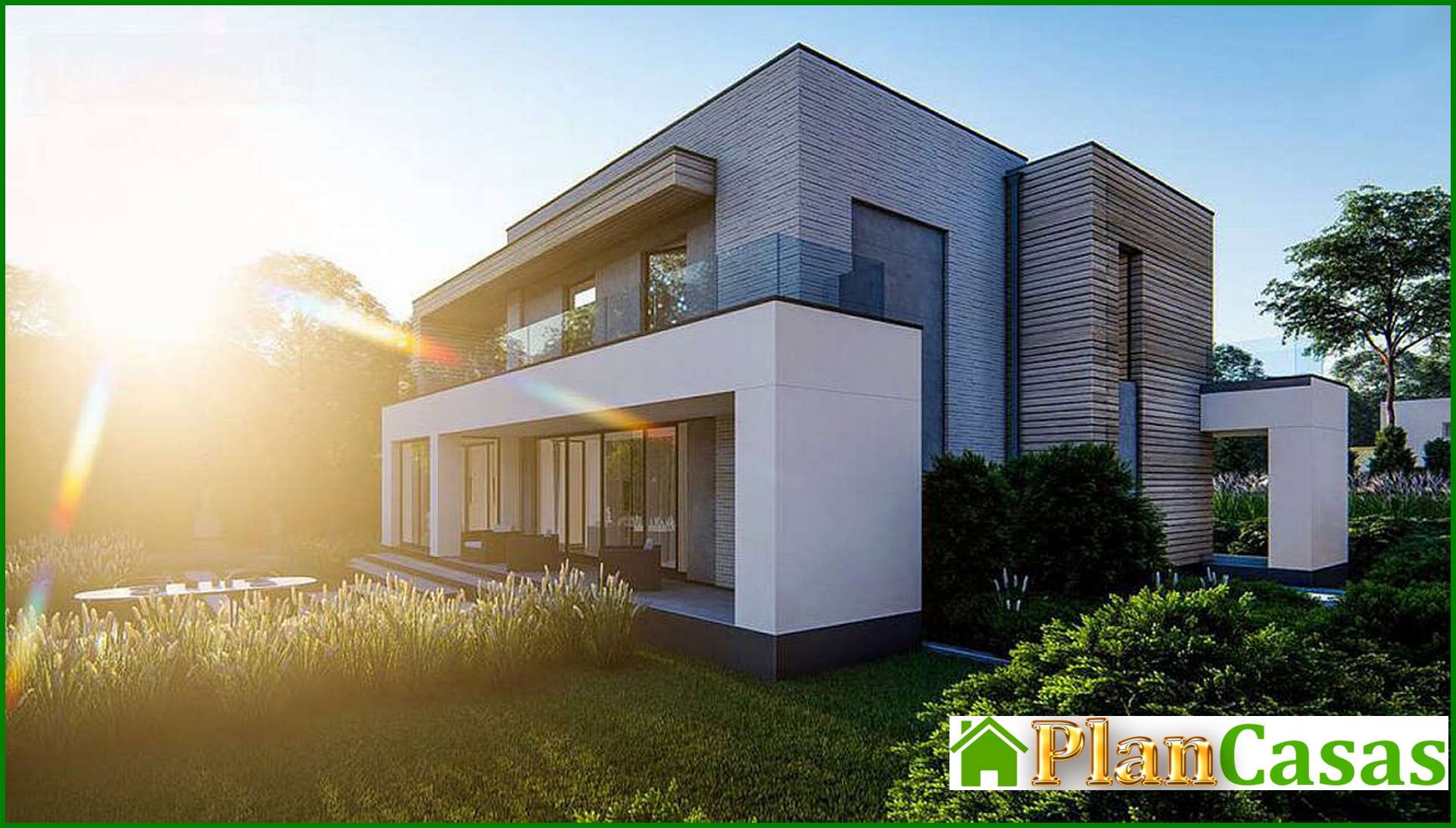 Visualization gallery - The project of a modern house of the original layout in the style of minimalism with a total area of 224 square meters. 