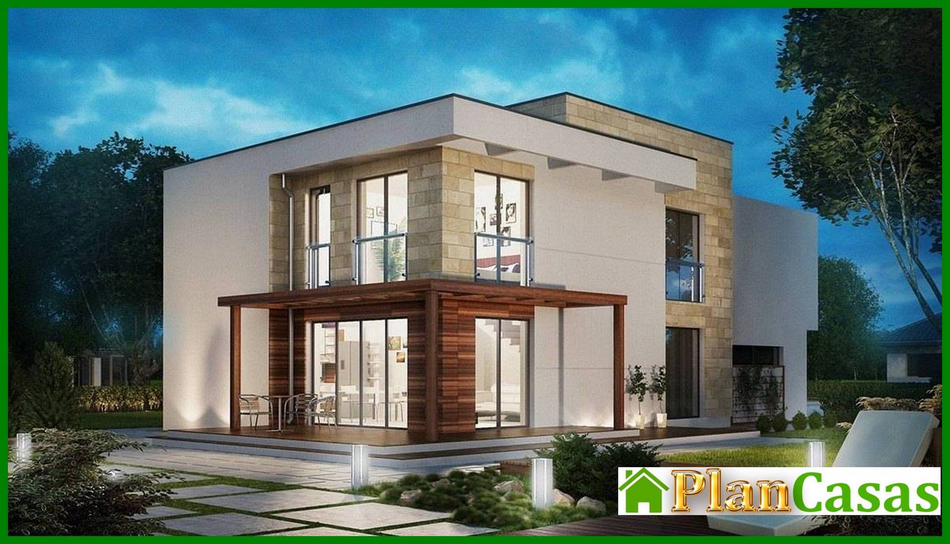 The project of a two-story mansion, made in a modern style house plan
