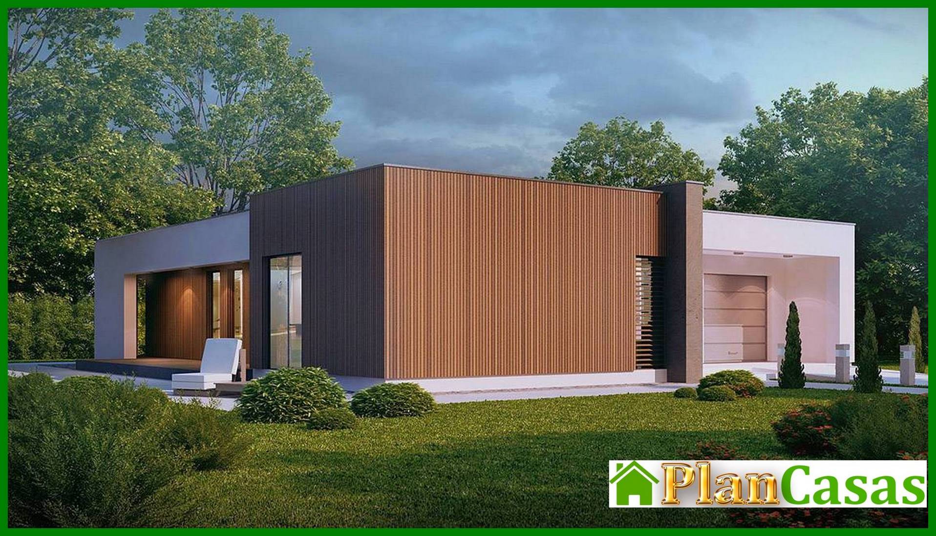 Visualization gallery - The project of a modern one-story house with a fashionable interior