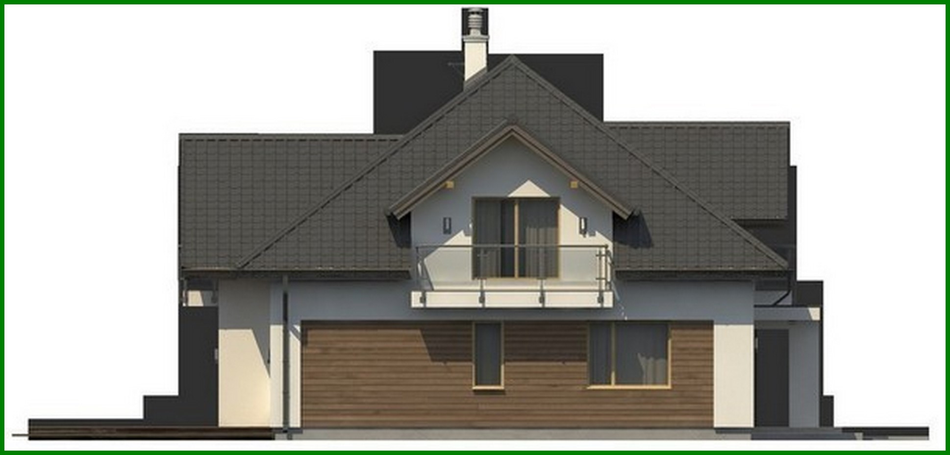 Visualization gallery - The project of a spacious house with a garage for two cars