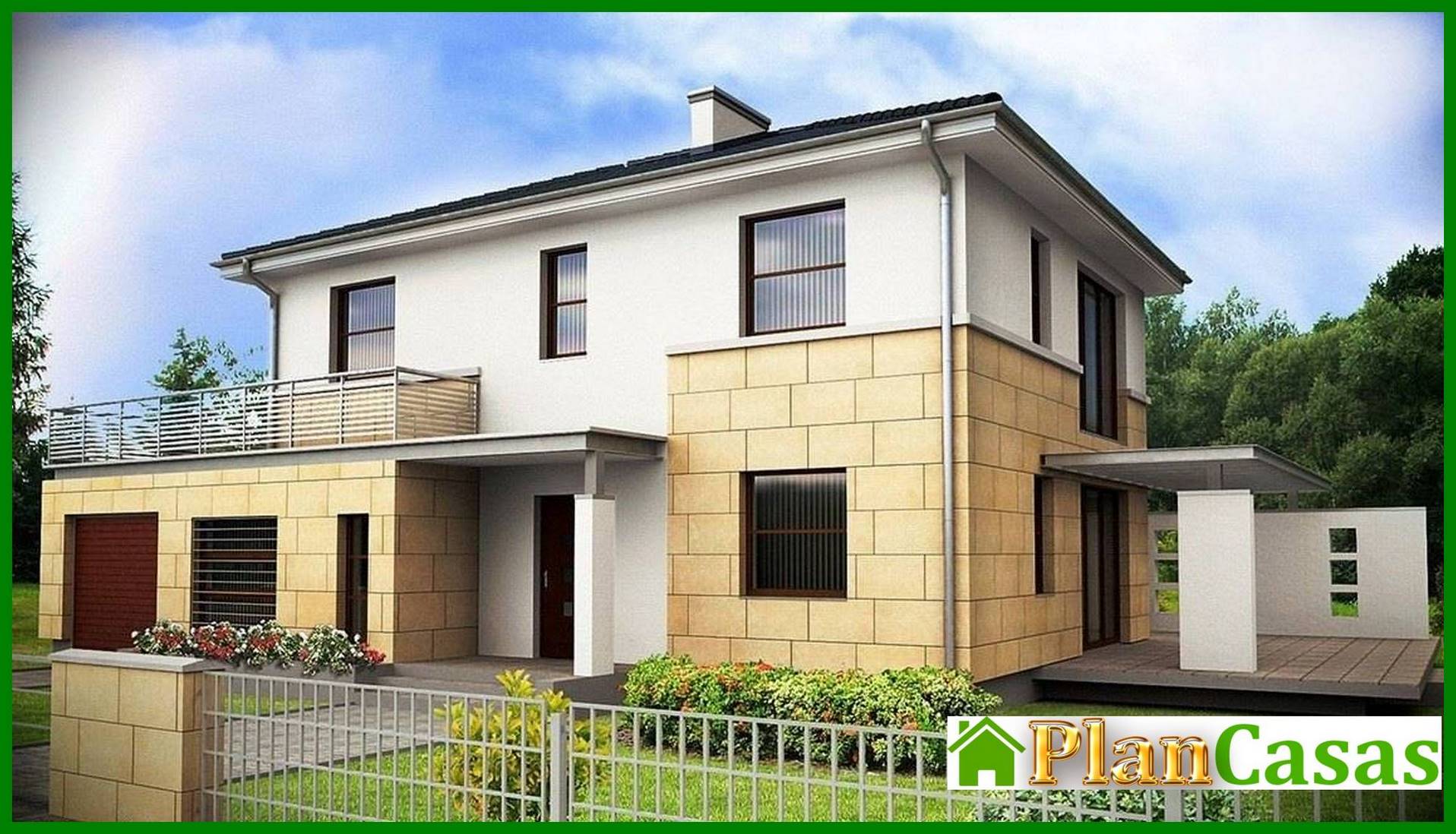 The project of a modern two-story house of simple construction house plan