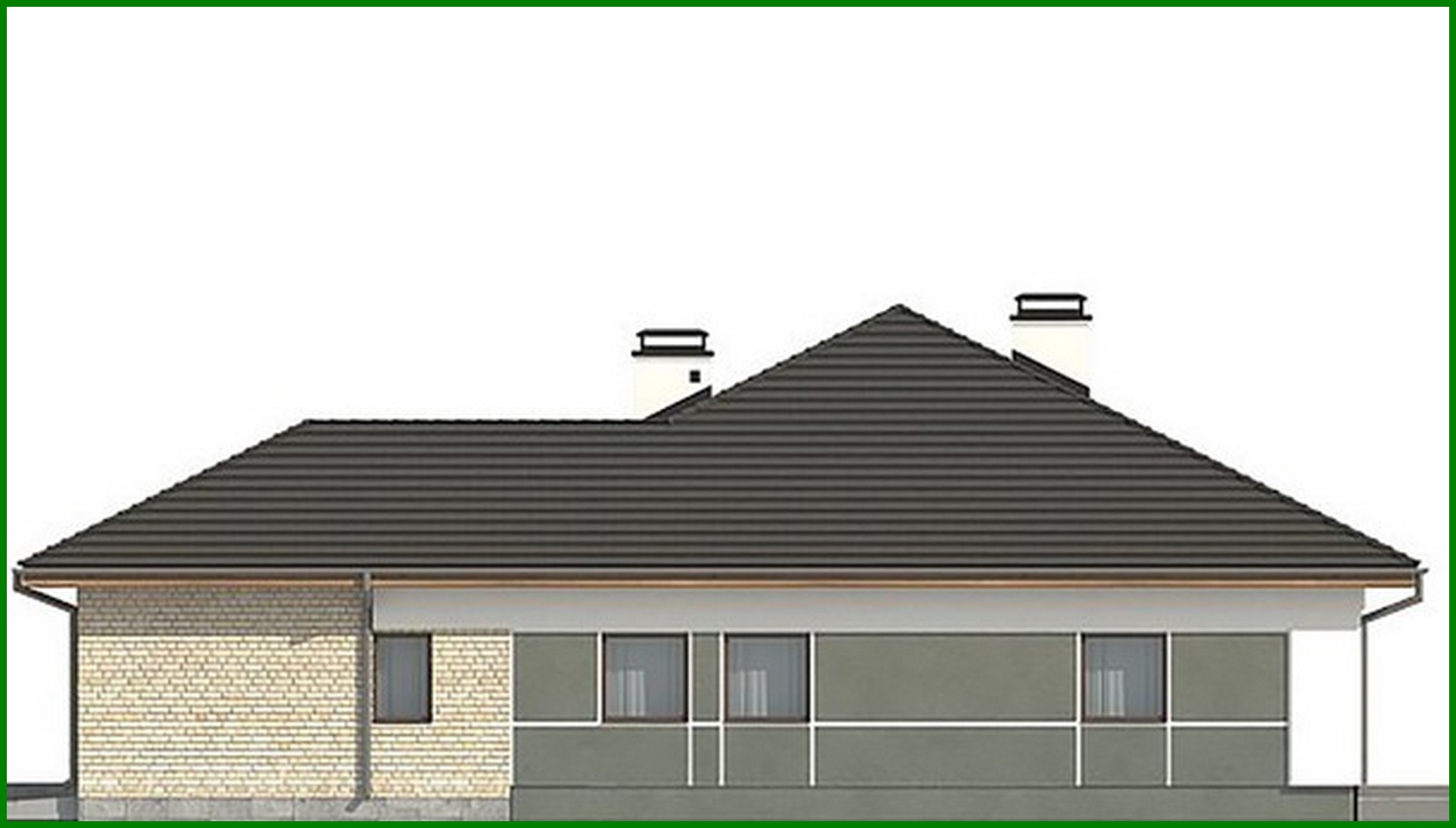 Visualization gallery - One-storey house project with a terrace