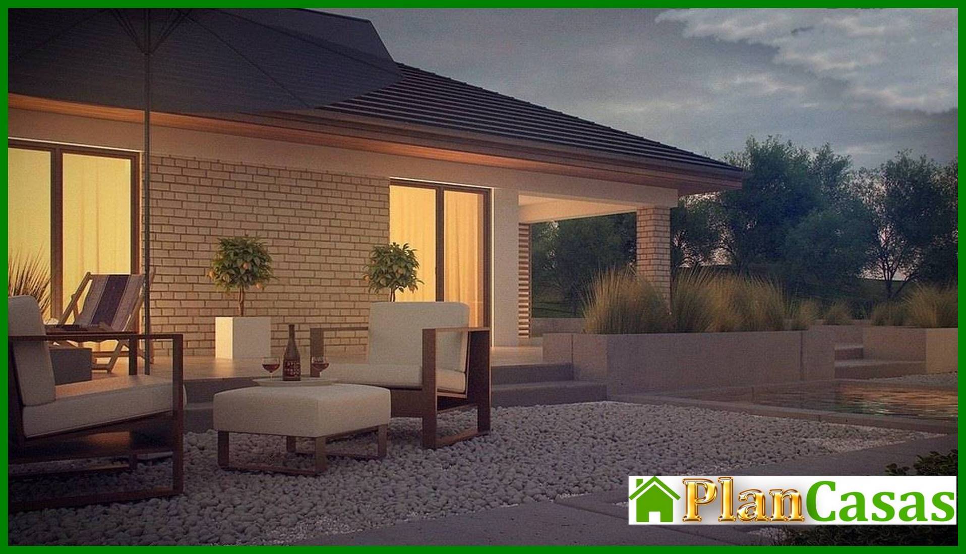 Visualization gallery - One-storey house project with a terrace