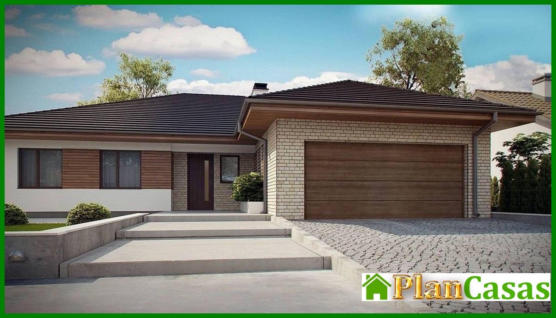 Visualization gallery - One-storey house project with a terrace