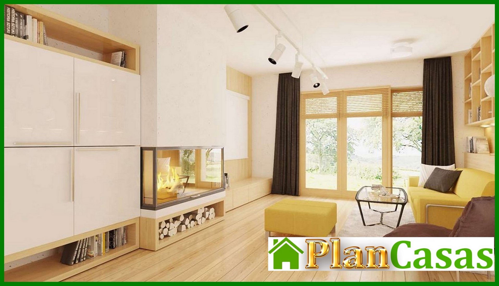 Visualization gallery - The project of a one-story cottage with a garage for two cars