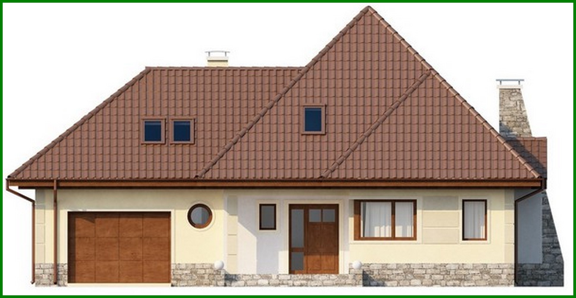 Visualization gallery - The project of a spacious house of complex shape