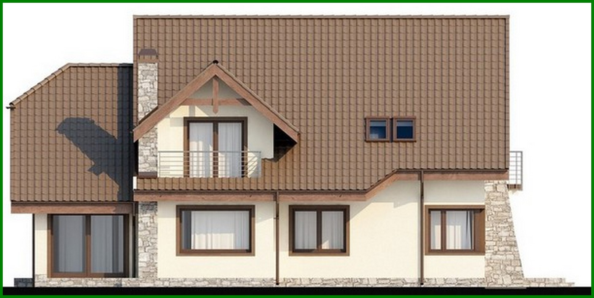 Visualization gallery - The project of an elite mansion with a garage for two cars