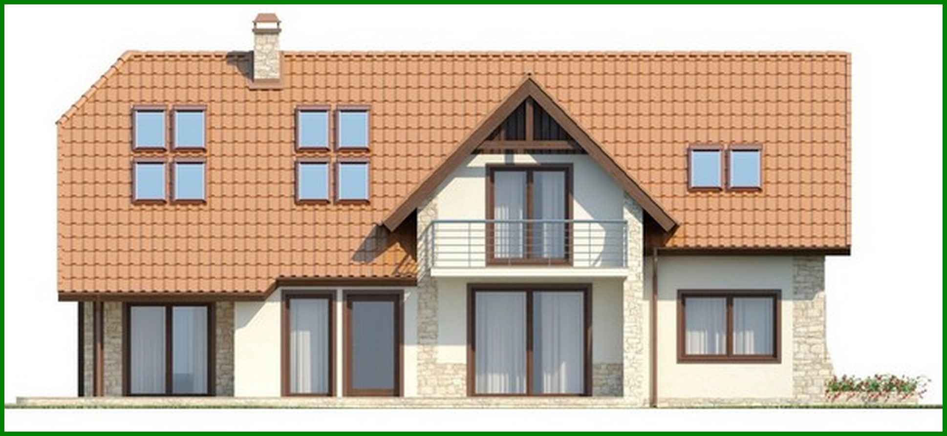 Visualization gallery - Project of a mansion with a garage for 2 cars