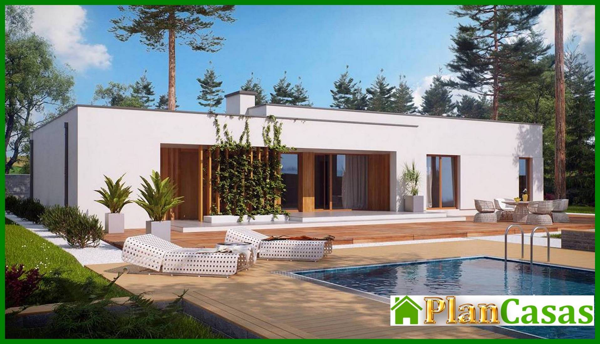 Visualization gallery - High-tech cottage project with a garage for two cars