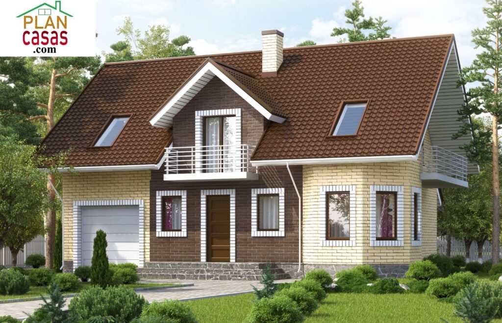 A house with attic house plan